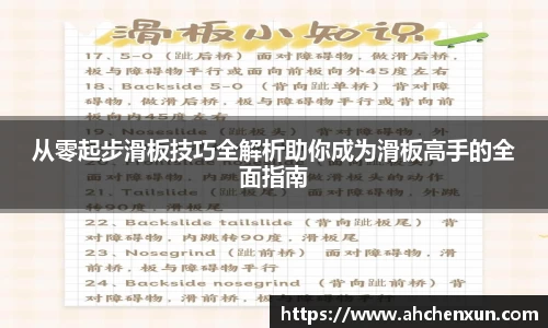 从零起步滑板技巧全解析助你成为滑板高手的全面指南